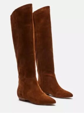 Steve Madden Tall Suede Over-the-Knee Boots - Chestnut Brown